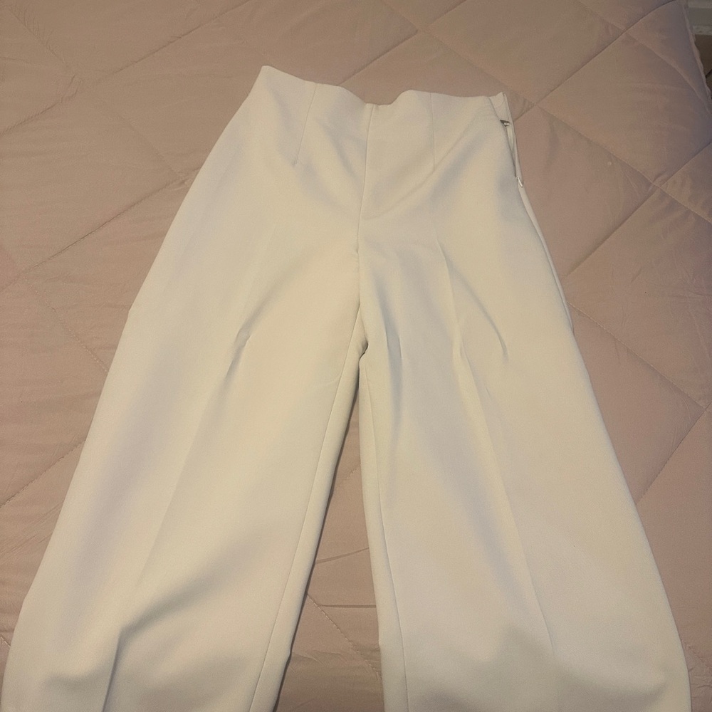 Zara Cream Wide Leg Women's Pants